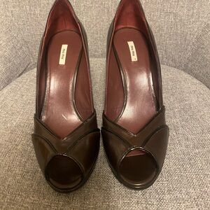 Miu Miu peep toe heels